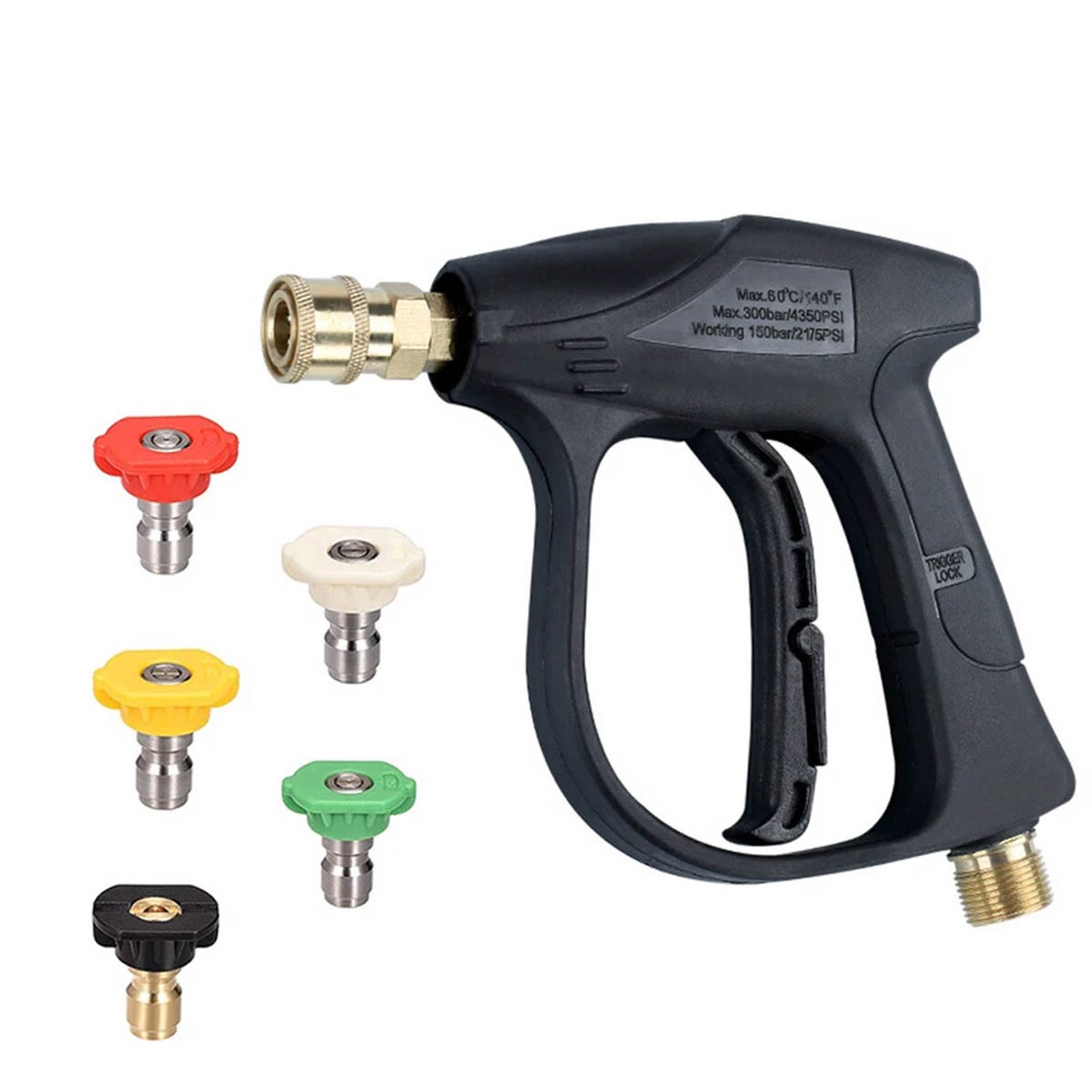 High-pressure 4350 cleaning gun made of brass,stainless steel, and ABS material