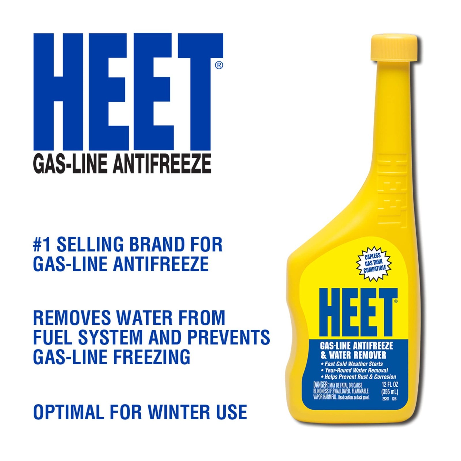 Water Remover & Premium Gas Line Antifreeze, Removes Water from Fuel System