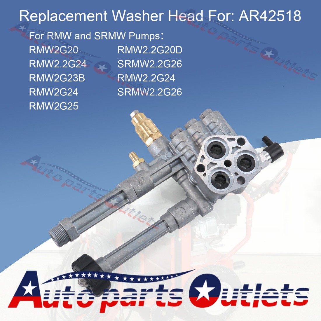 New Washer Pump Head Assy Complete Pressure AR42518 For RMW & SRMW Pumps