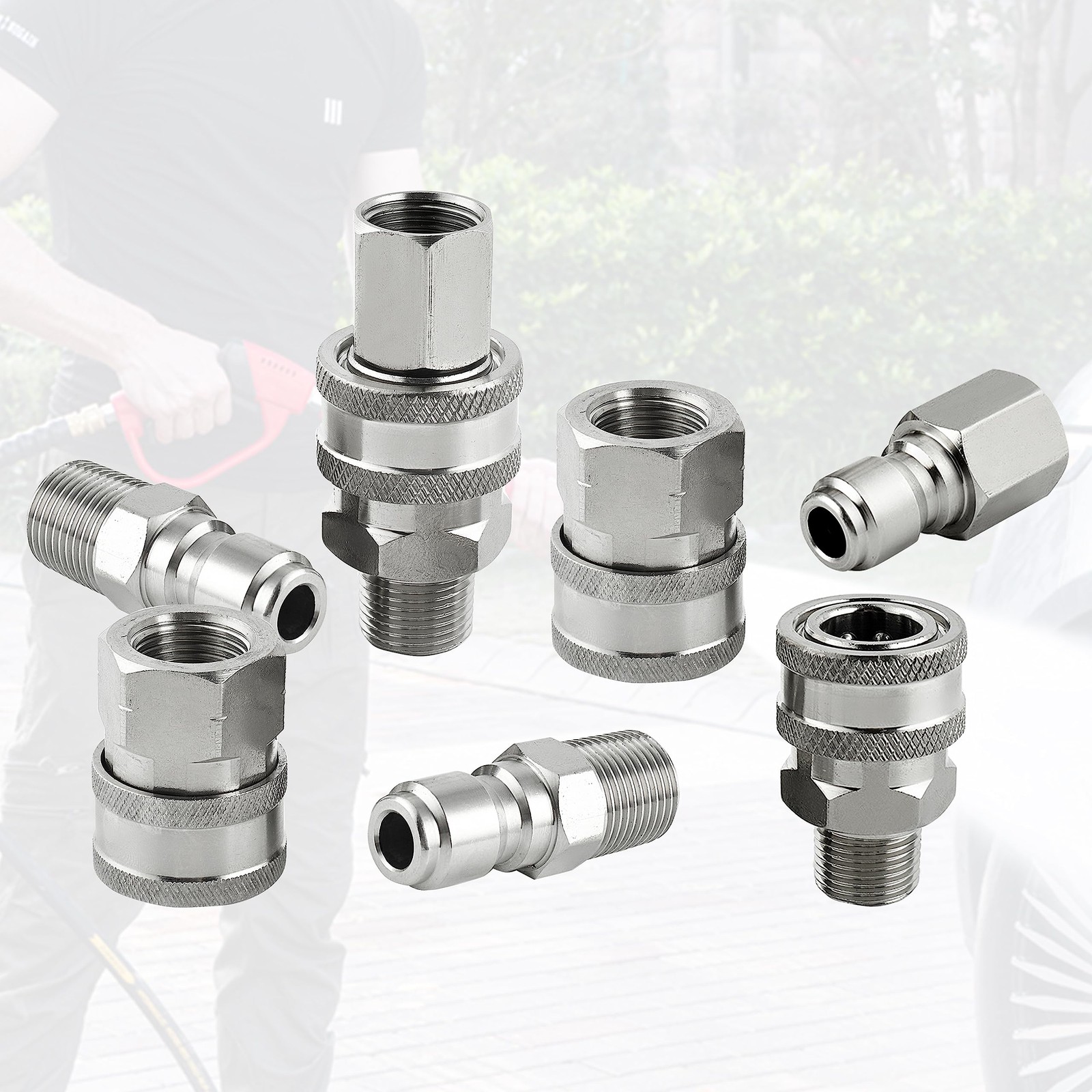 Raincovo Pressure Washer Quick Connect 3/8 Inch, Pressure Washer Fittings, St…