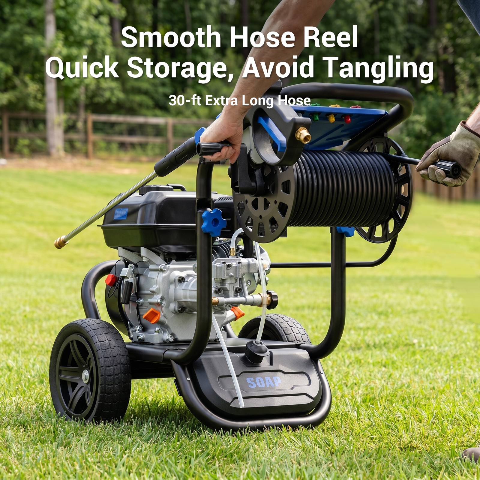 Gas Pressure Washer 3600 PSI 2.3 GPM Gas Powered Washer 212cc 7HP 5 Nozzles New