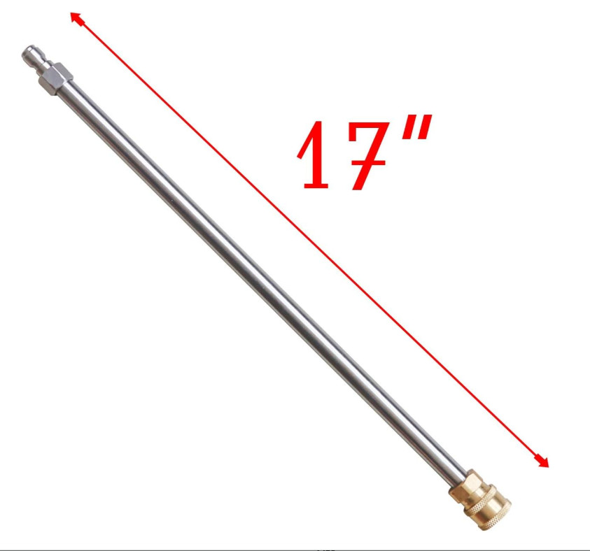 2 Pack 17 Pressure Washer Extension Wands Stainless Steel with 1/4 Quick Connect