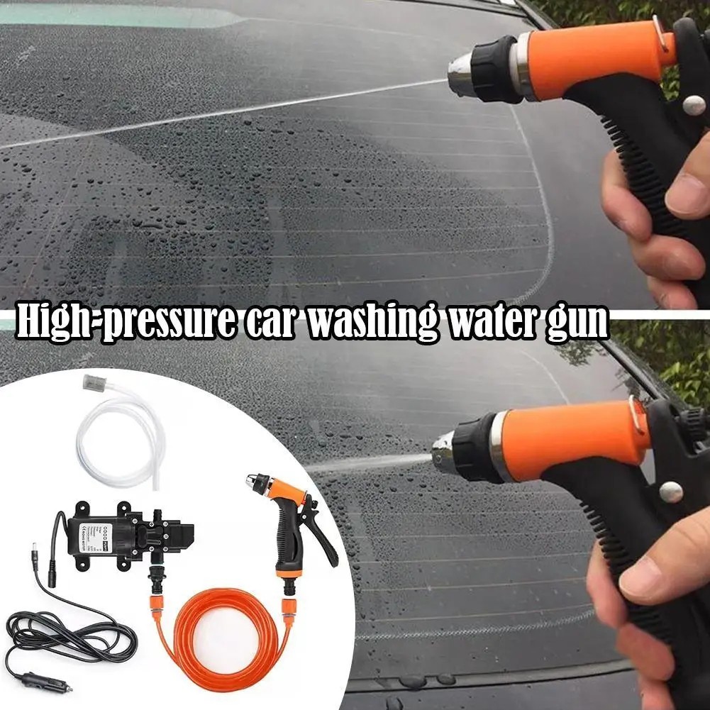 12V Portable High Pressure Car Washer Gun Electric Car Washing Machine Pump Wate