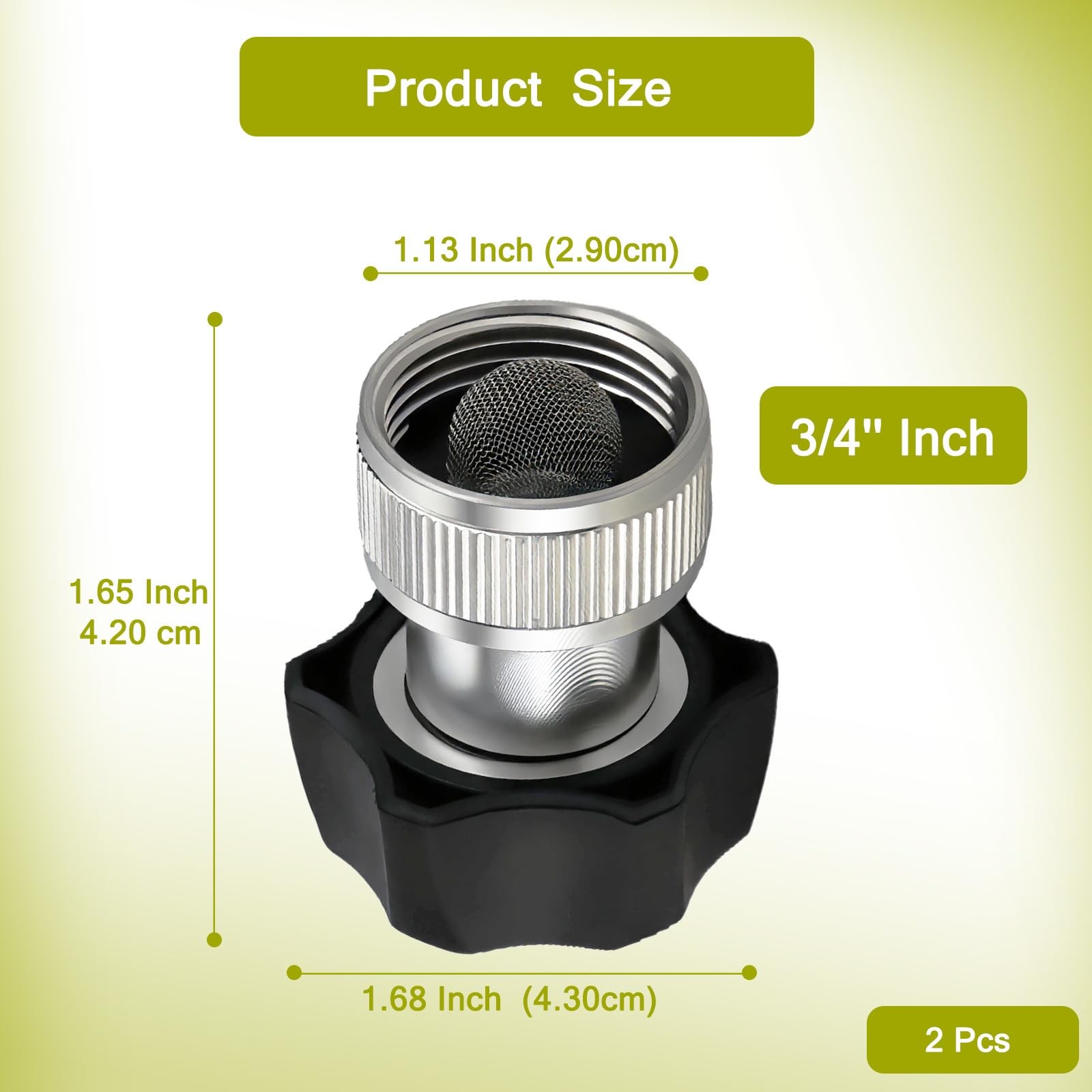 2 PCS 3/4 Inch Electric Pressure Washer Coupler Garden Hose Adapter Fits SPX