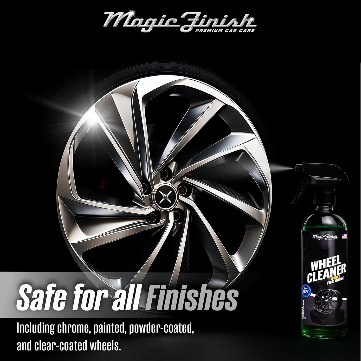 Magic Finish Wheel Cleaner (16 fl oz) – Premium Wheel Cleaner Spray for Brake Du