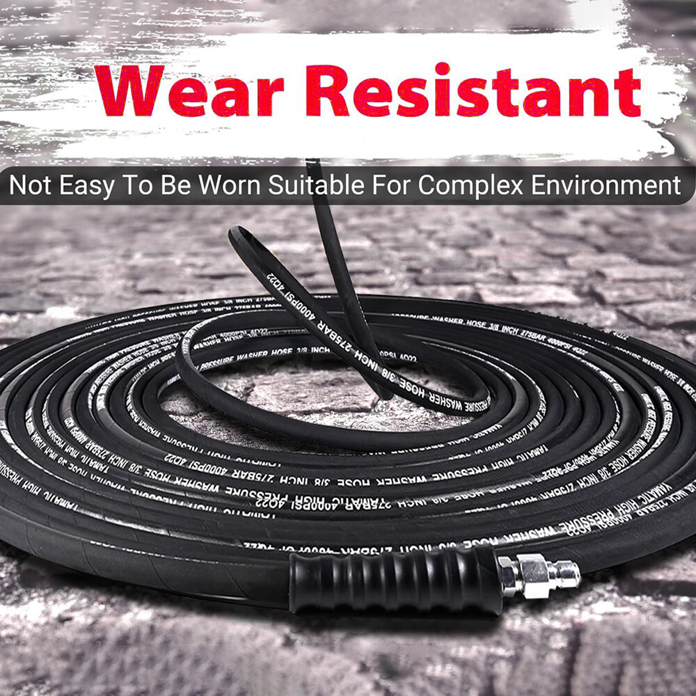 YAMATIC 3/8″ Pressure Washer Hose for Hot Water 4000 PSI Kink Resistant