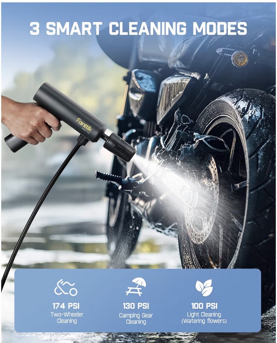 Fanttik K100 Flip Portable Cordless Electric Sprayer, Foldable Pressure Washer