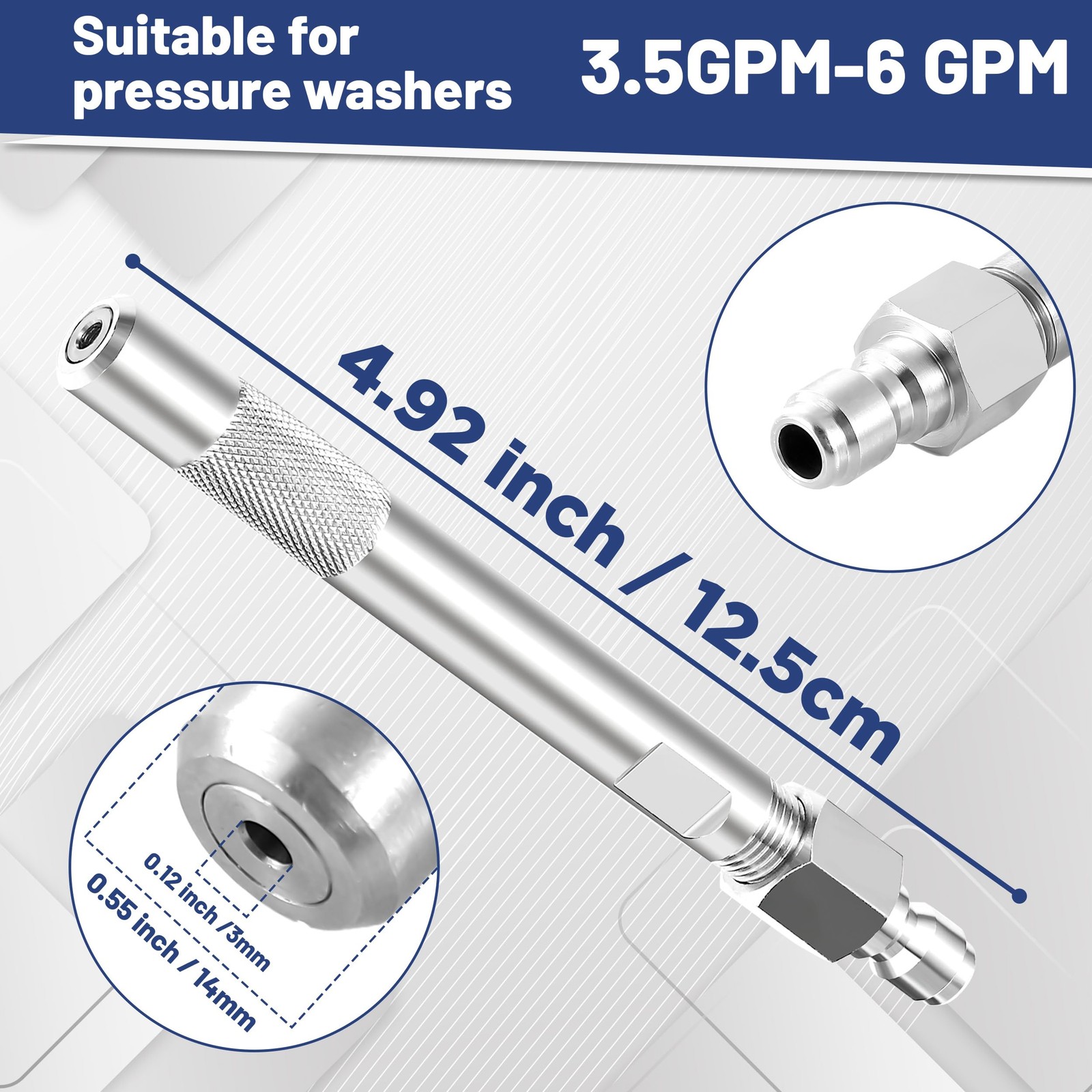 Pressure Washer Long Range Chemical Nozzle, Shooter Tip Pressure Washer, Comp…