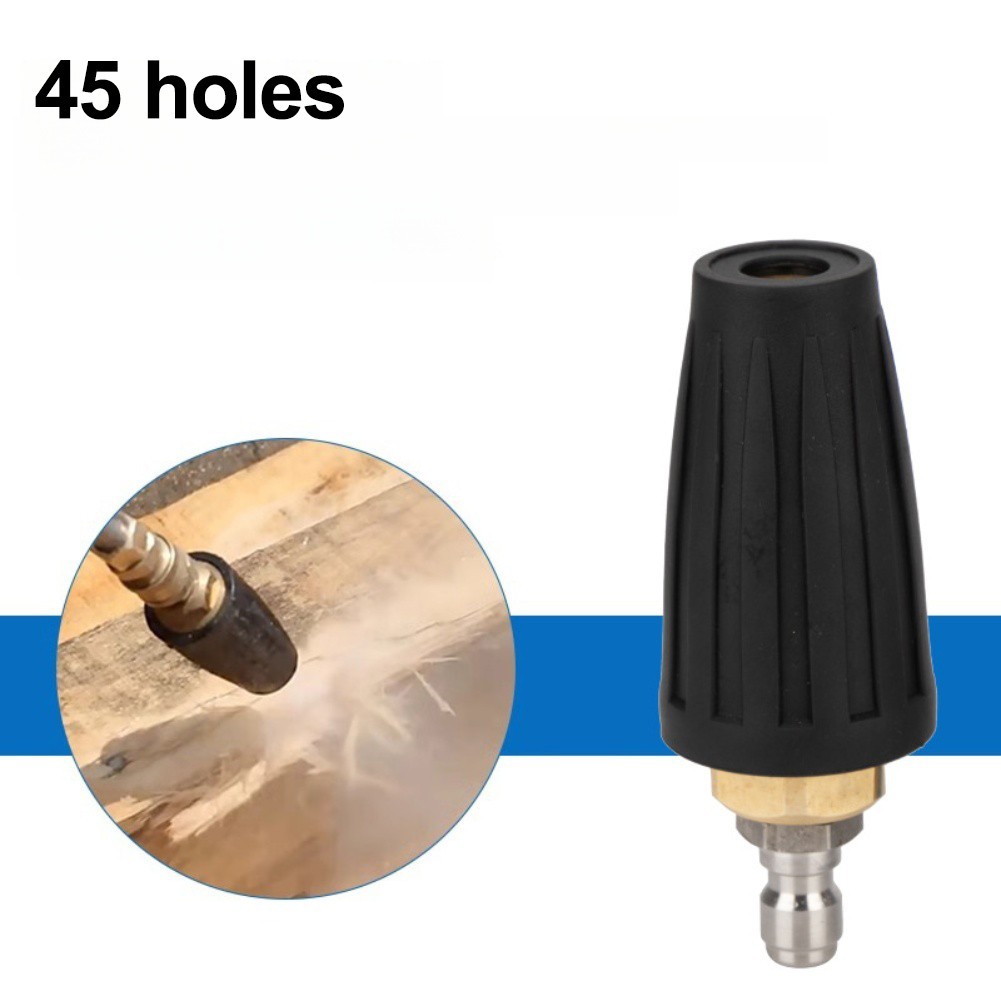 Core Lotus High Pressure Cleaning Machine Nozzle with Rotating Function Black