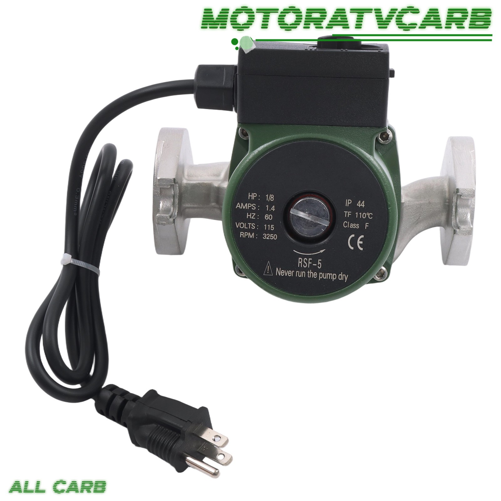 ALL-CARB 009-SF5 Flanged High Velocity Water Circulating Pump 1/8 HP 10GPM 115V