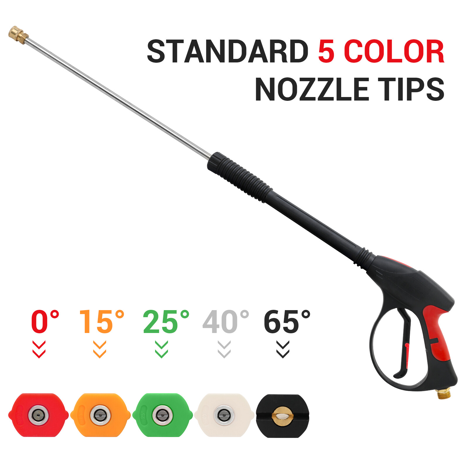 4000PSI High Pressure Car Power Washer Gun Spray Wand Lance Nozzle and Hose Kit