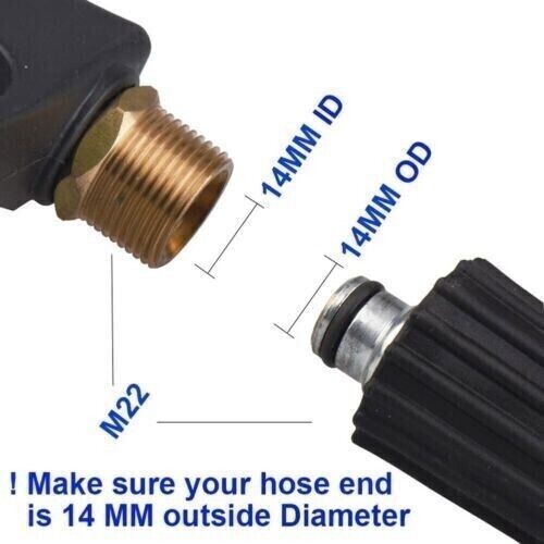 1/4″ 4000 PSI Pressure Washer Gun – Short Wand Foam Spray Nozzle