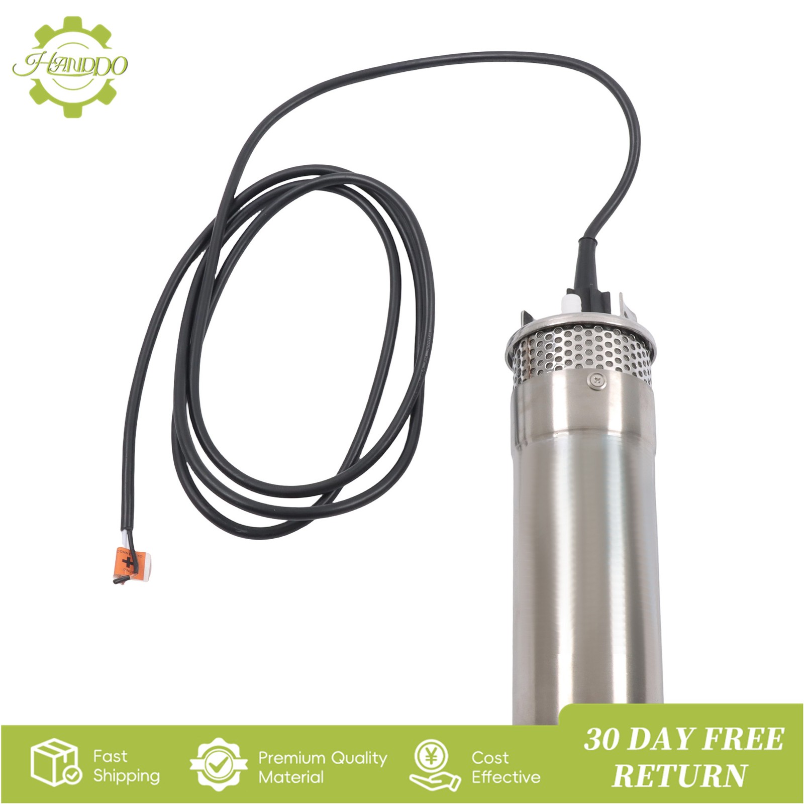 24V Well Pump 3.2GPM 4″ Stainless Steel Max Lift 230FT Deep Solar Well Pump