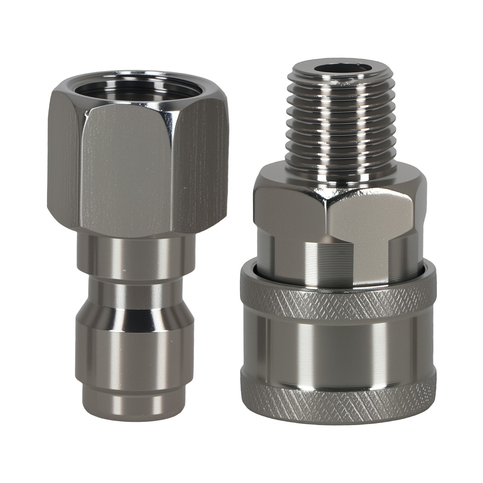 1/4in Pressure Washer Quick Connect Adapter Stainless Steel NPT 4pcs New