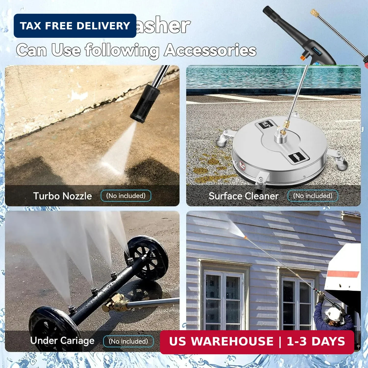 5000 PSI Adjustable Electric Pressure Washer, 2026 New Power Washer Pressure Adj
