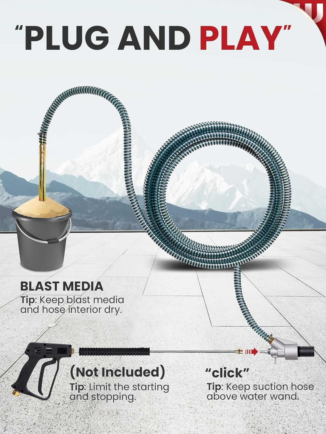Pressure Washer Sandblasting Kit, Wet Sand Blaster for Pressure Washer up to …