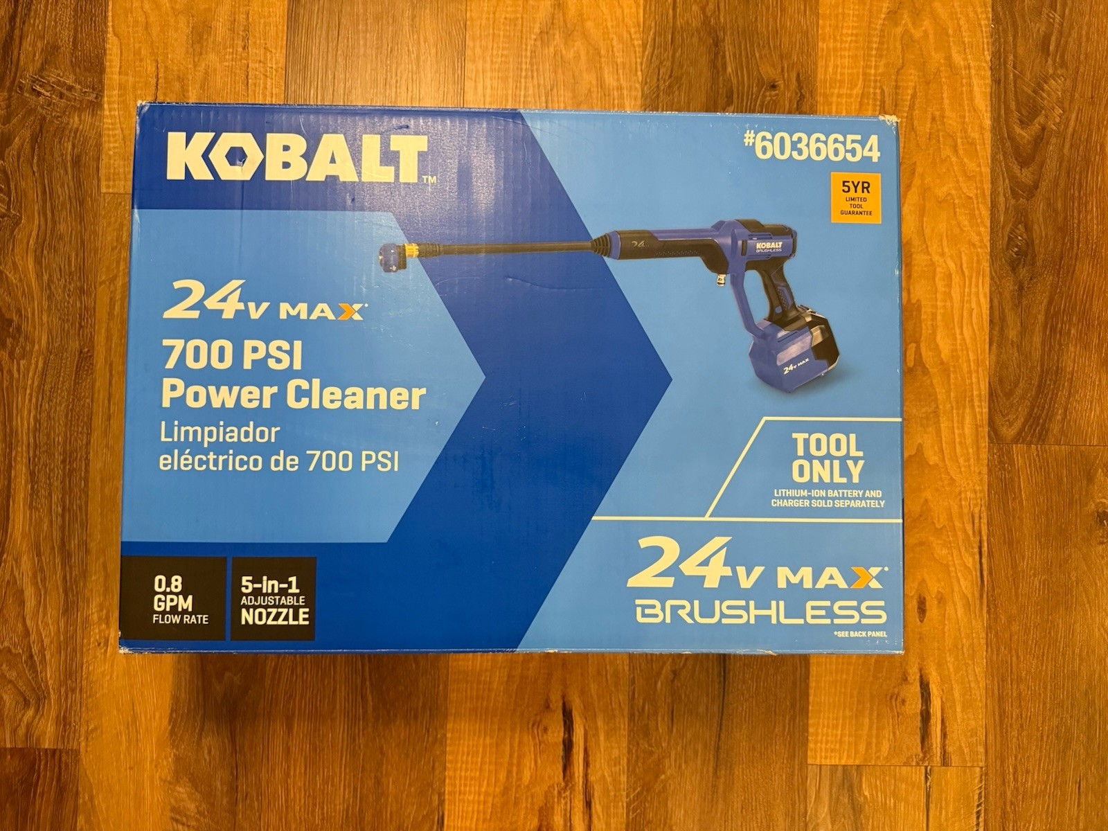 New Kobalt 24V Max 700 PSI Brushless Cordless Power Cleaner Tool NO BATTERY