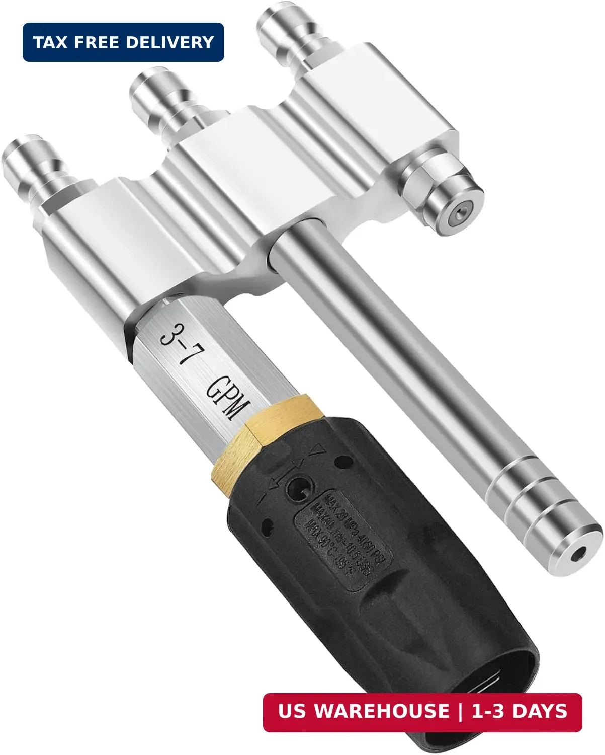 Three-in-one Adjustable Downstream Soft Wash Nozzle, M5 Twist Nozzle soft wash s