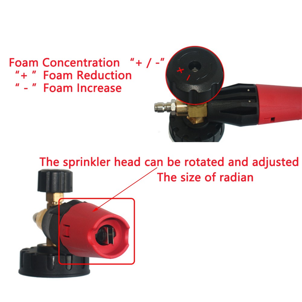 1/4″ Snow Foam Lance Cannon Soap Bottle Sprayer For Pressure Washer Car Washing