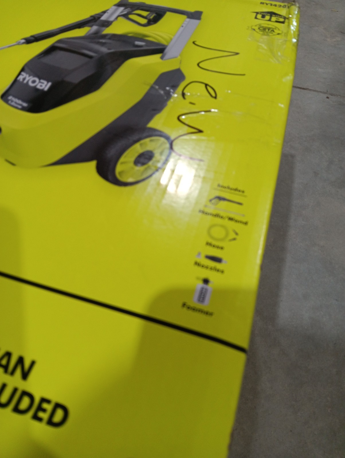 NEW RYOBI 2100 PSI 1.2 GPM Electric Cold Water Pressure Washer Model# RY142012