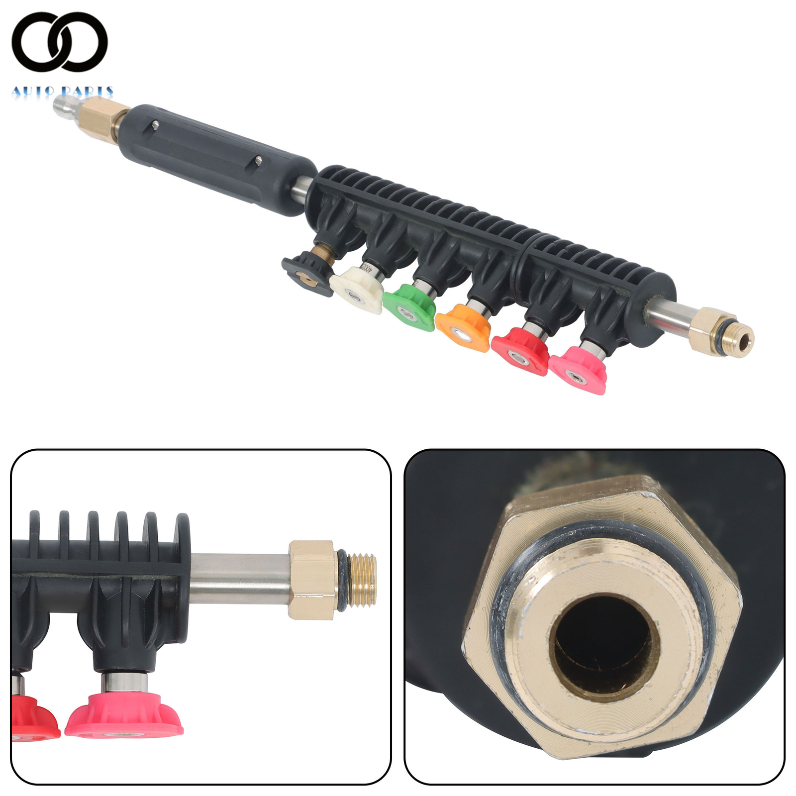 9X Pressure Washer Extension Wand Set 97″ Washer Lance Roof Gutter Cleaning Tool