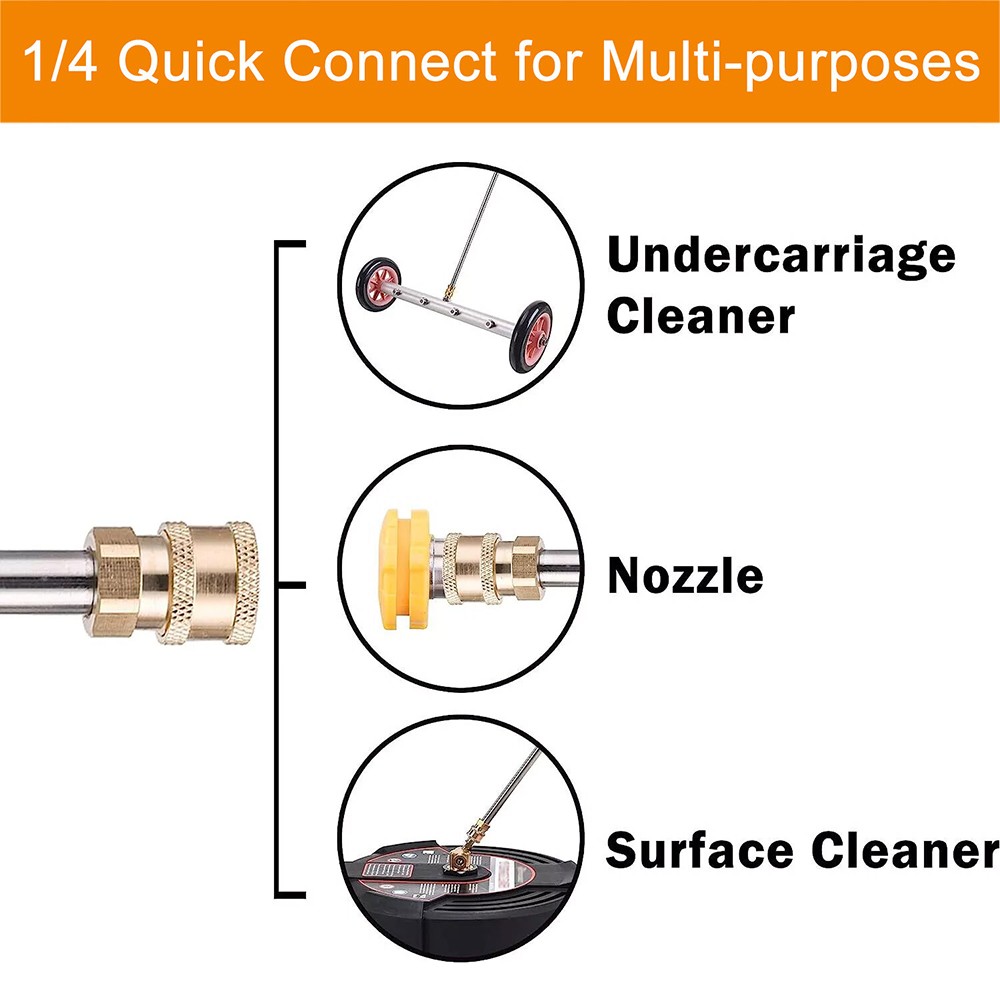 High Pressure 4000PSI Car Power Washer Gun Spray Wand Lance Nozzle and Hose Kit