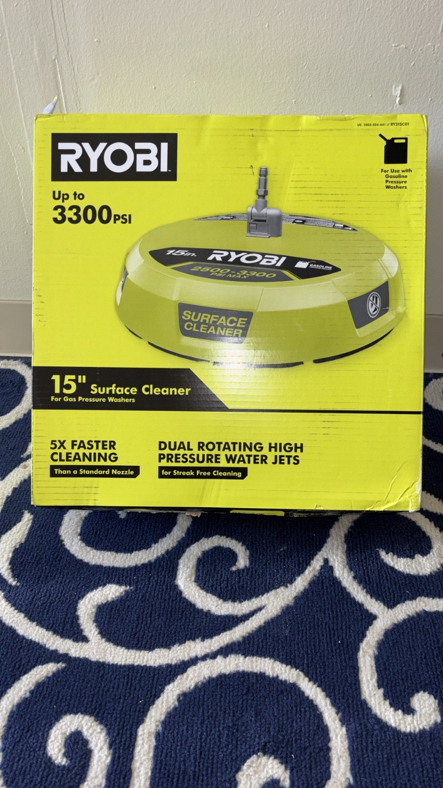 Ryobi RY31SC01 15 inch 3300PSI Surface Cleaner