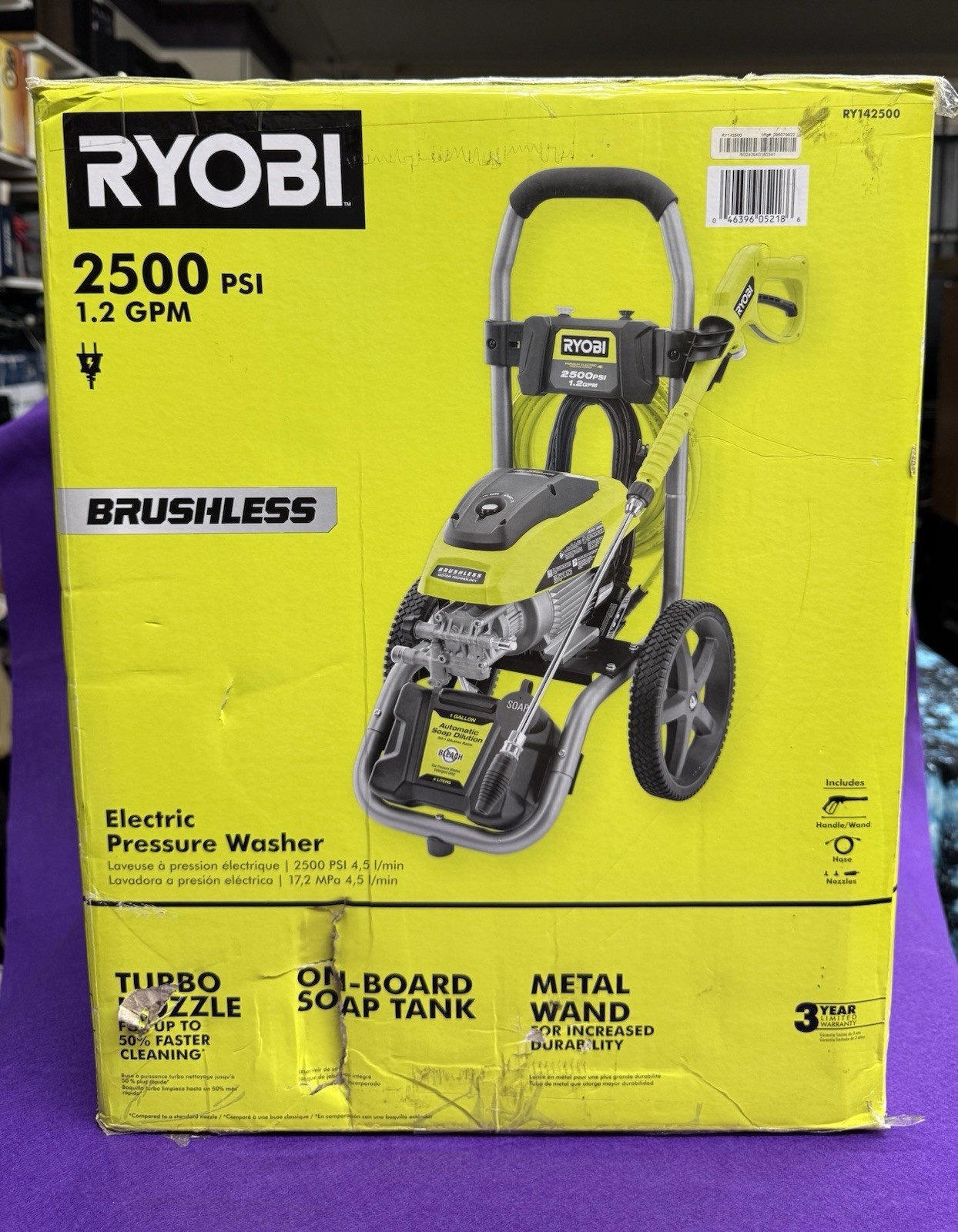 💥NEW SEALED BOX💥RYOBI RY142500 2500PSI 1.2GPM BRUSHLESS PRESSURE POWER WASHER!