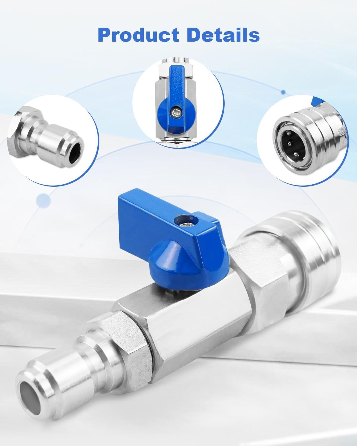 Eco-Friendly 3/8 NPT Pressure Washer Ball Valve Kit for Effortless Water Control