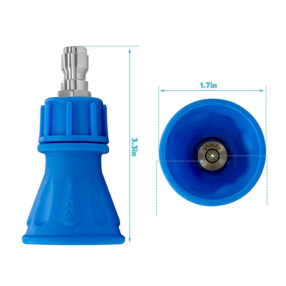 Stainless Steel Pressure Washer Nozzles with Rubber 25 Degree 40 Degree