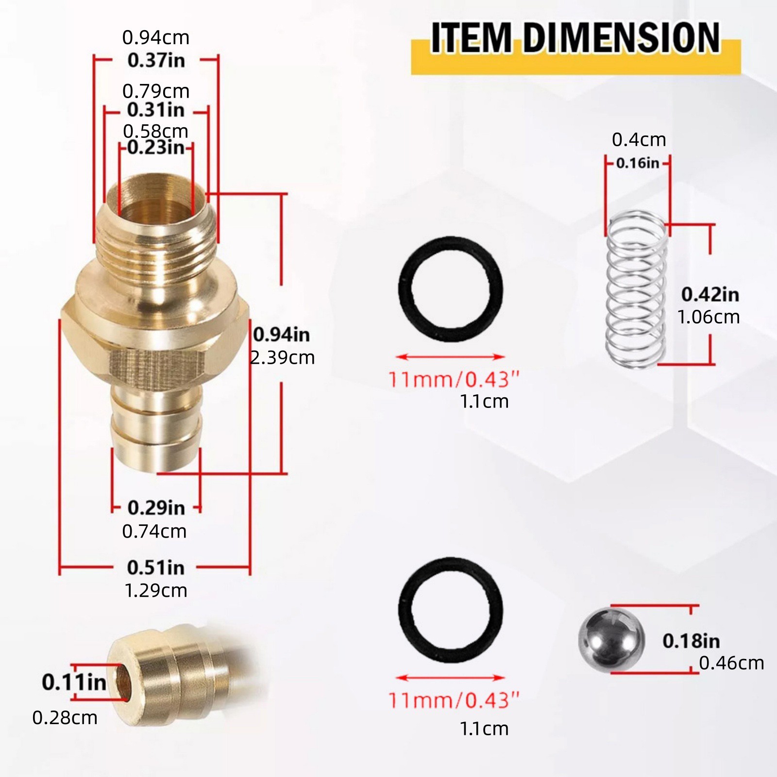 Professional Chemical Injector Replacement Part Kit for Pressure Washer Systems