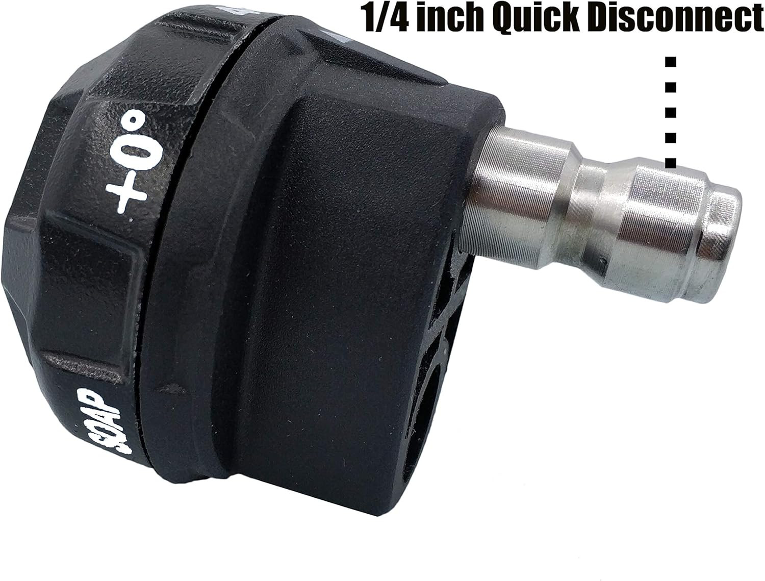 RIDGE WASHER Pressure Washer Nozzle, 6-in-1 Quick Changeover, 4000 PSI, 1/4 Inch