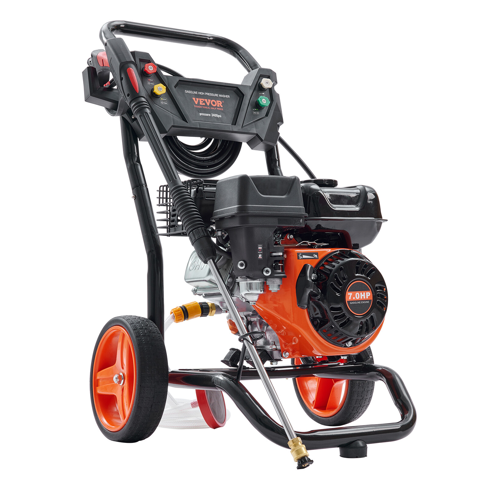 🔥VEVOR Gas Pressure Washer Powered Washer 3400PSI 2.6 GPM 210cc 5Connect Nozzle