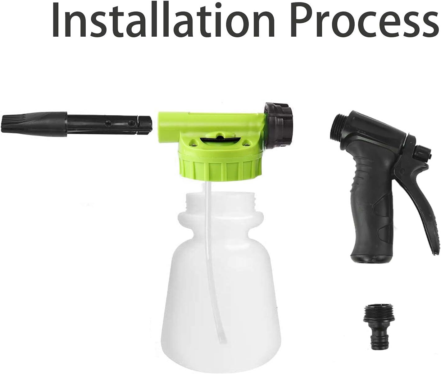 Foam Cannon for Garden Hose，Adjustment Ratio Dial Foam Gun,Car Wash Soap Spray F