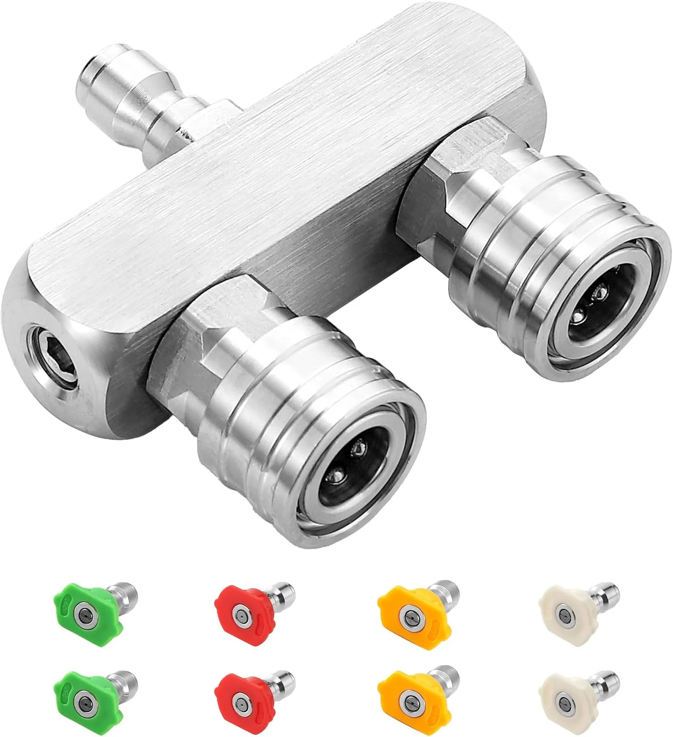 2-in-1 Pressure Washer Tips, Dual Pressure Washer Nozzle Tip with 8 Power Washer