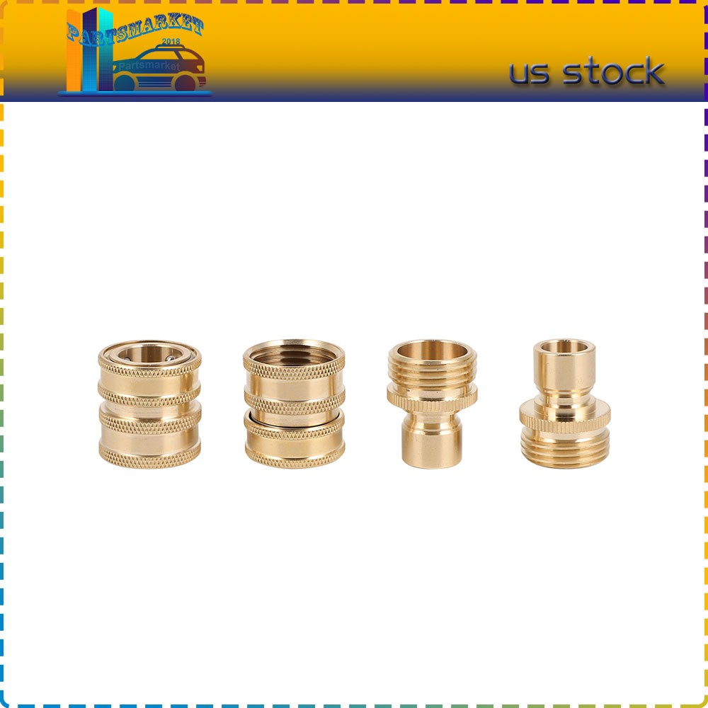 3/4″ Garden Hose Quick Connect Water Hose Fit Brass Female Male Connector 2PCS