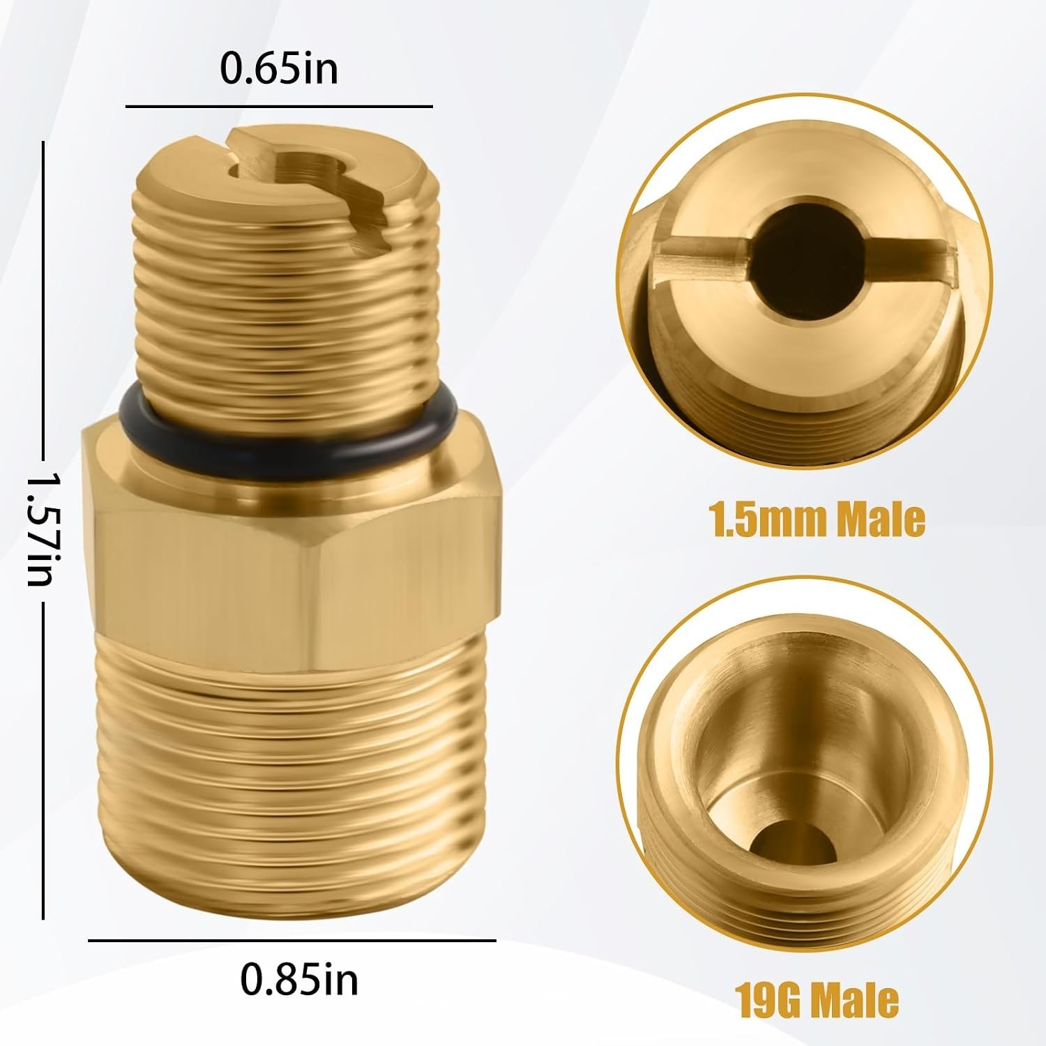 Outlet Connector Pressure Washer Pump Brass Fitting 3/8 Inch NPT