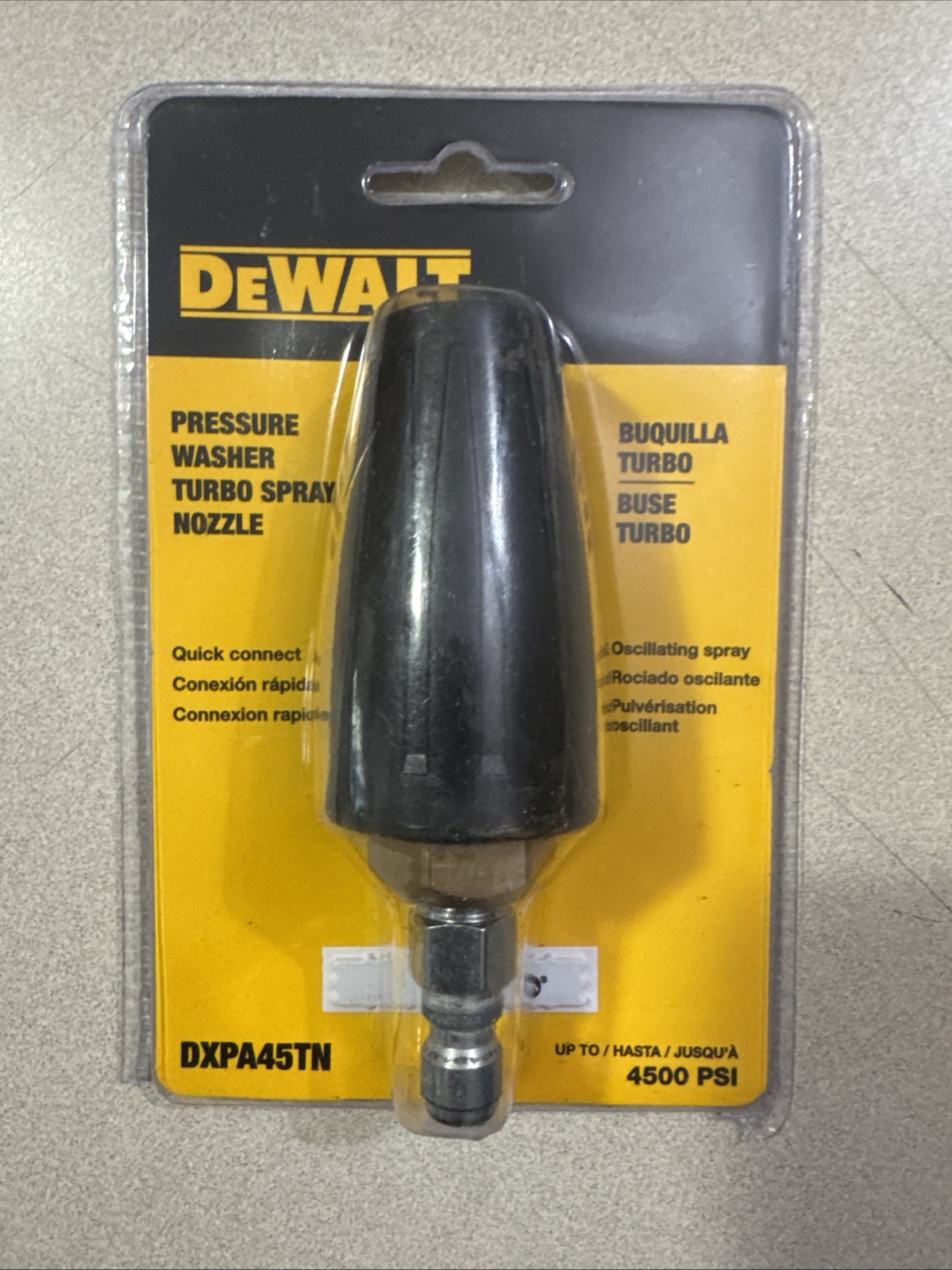NEW Dewalt DXPA45TN 4500 PSI Pressure Washer Turbo Spray Nozzle