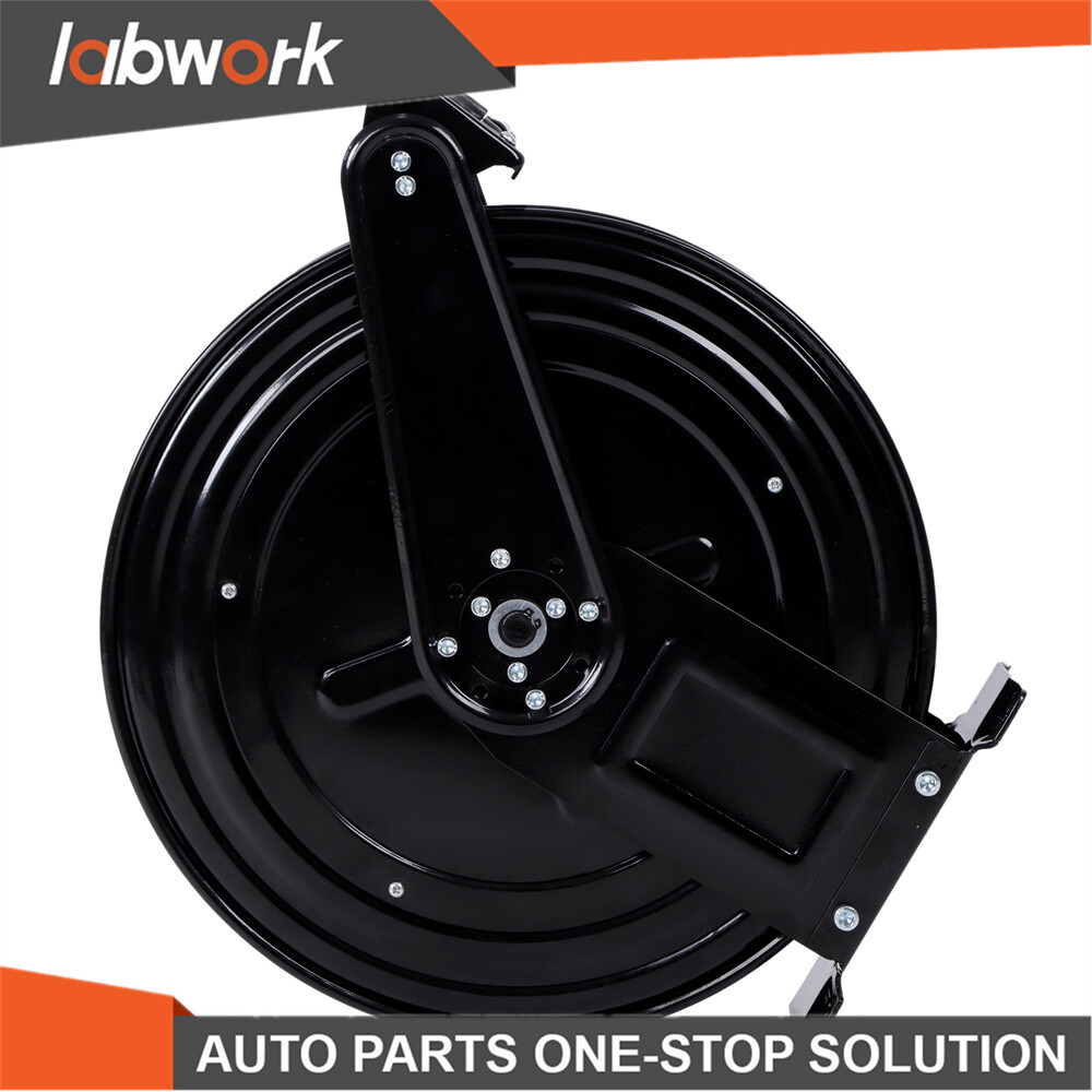 3/8″ X 50 FT Auto-Retractable High Pressure Washer Hose Reel For Water/Air/Oil