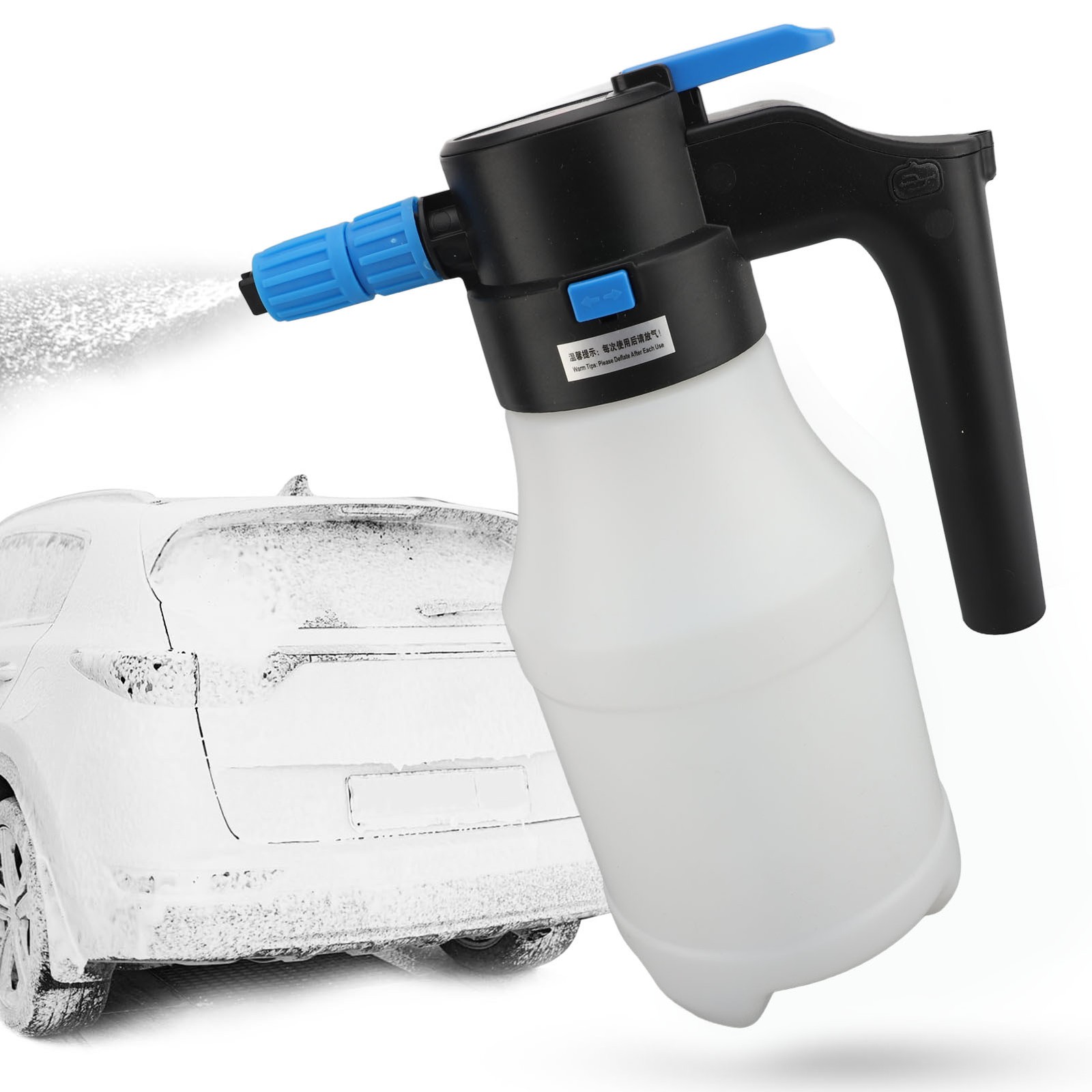1.5L Electric Car Foam Sprayer High Pressure USB Portable Car Wash Foamer For Ga