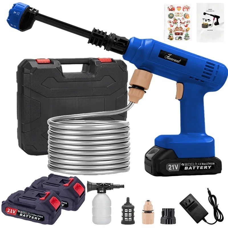 Cordless Pressure Washer Portable Water Spray Gun with 2 Battery