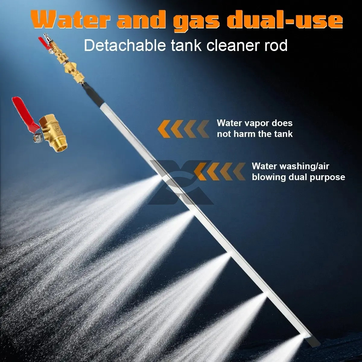 Portable Radiator Cleaning Wand – 31.5″ Flush Tool with Tips & Quick Couplers