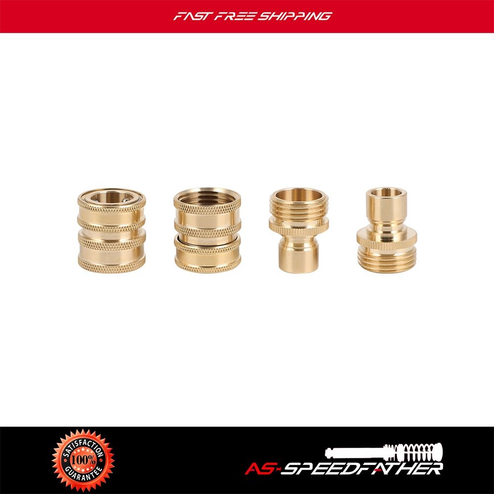 3/4″ Garden Hose Quick Connect Water Hose Fit Brass Female Male Connector 2PCS