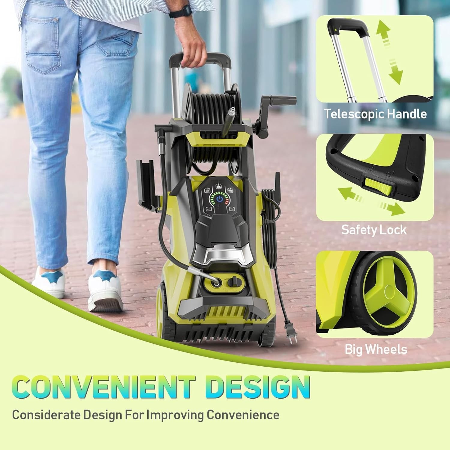 Portable 5000PSI Power Washer w/ Touch Screen//