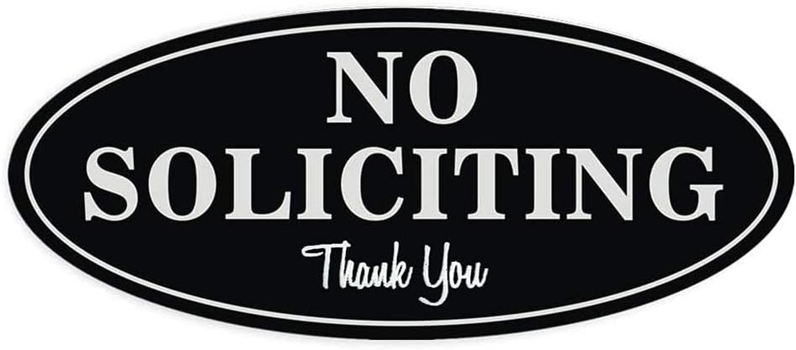 No-Soliciting Sign for House Signs for Home – Premium No Soliciting Thank You Si
