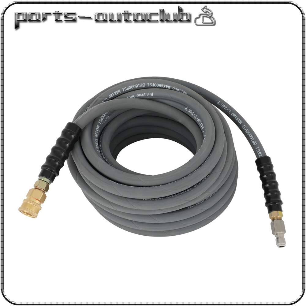 50ft Pressure Washer Hose 4000 PSI Non-Marking Gray With Couplers 3/8″ Wholesale