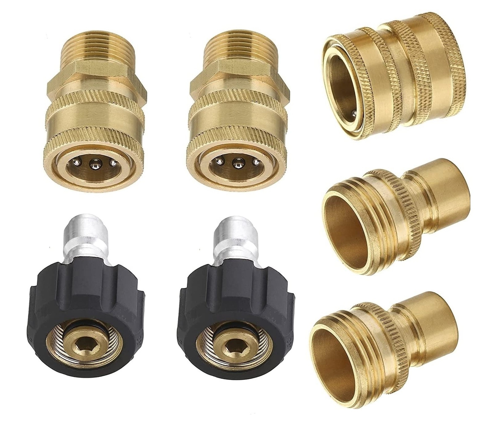 Pressure Washer Quick Connect Adapter Set for Sun Joe SPX Series, M22-15mm to…