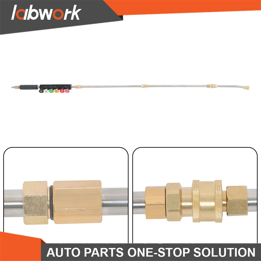 Labwork High Pressure Washer Gun Extension Wand Lance Gutter Cleaner Nozzles Kit