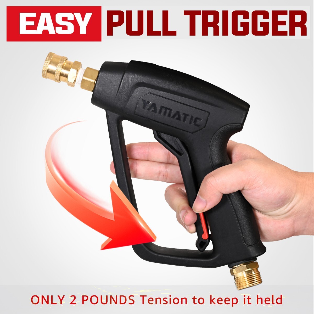 YAMATIC 4000psi Pressure Washer Gun Car Washer Gun 1/4″ Quick Connect Spray Tips