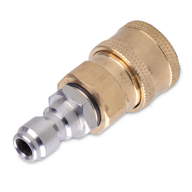 Pressure Washer, Quick Release 1/4 Inch Male M22/14 Female Brass Connector